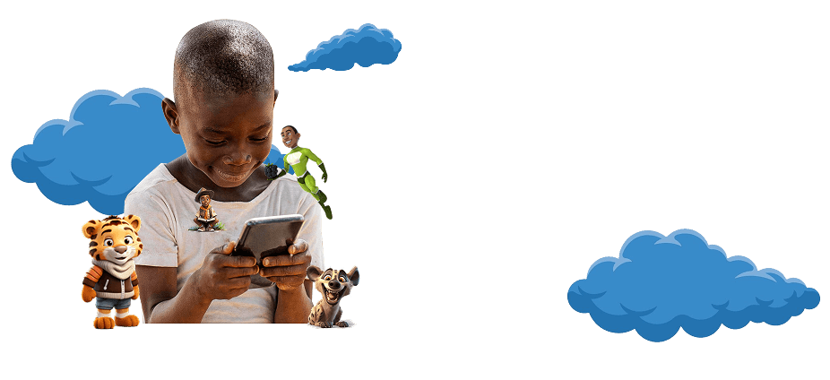 Children learning with Anansesem