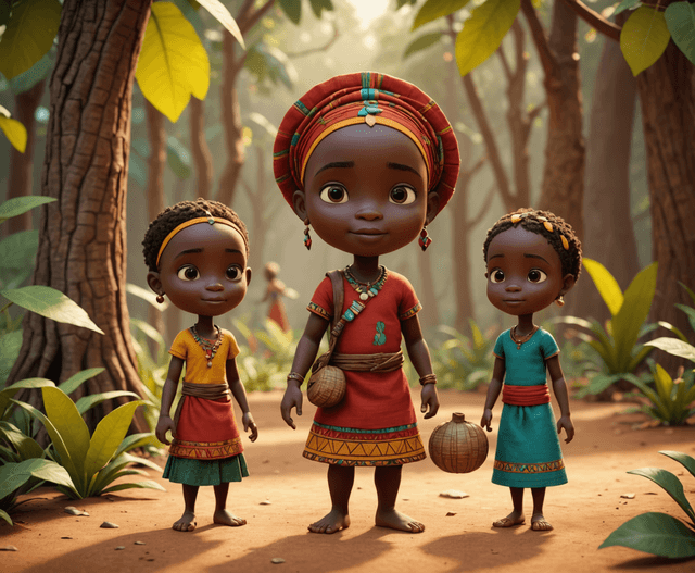 Cover illustration for Anansi's Yam Sharing Feast