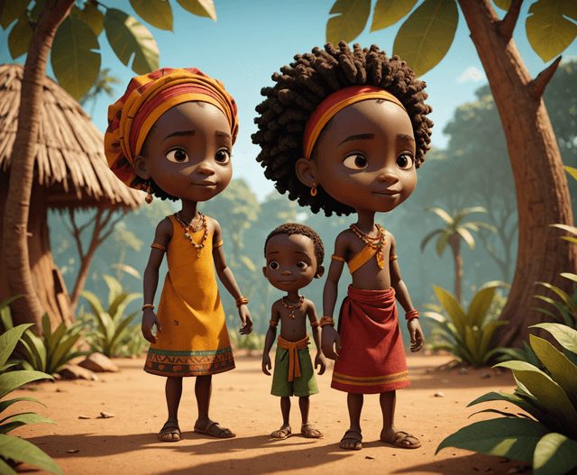 Cover illustration for Anansi and Koki's Colorful Game