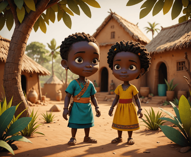 Cover illustration for Anansi and the Sweet Papayas