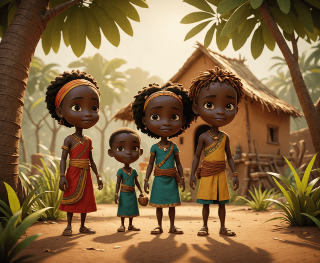 Cover illustration for Anansi's Brave Drum