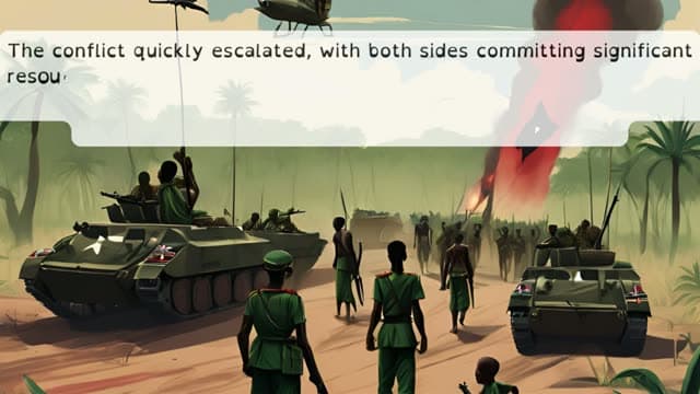 Cover illustration for The Biafran War: A Nation Divided