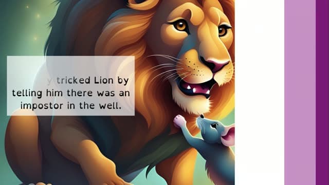 Cover illustration for The lion and the mouse