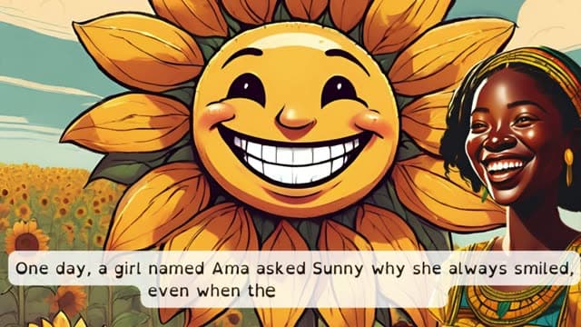 Cover illustration for The Sunflower That Always Smiled