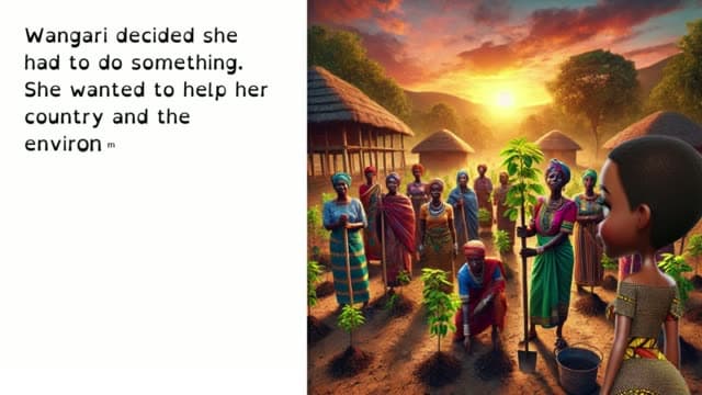 Cover illustration for WANGARI MAATHAI: THE GREEN CRUSADER OF KENYA