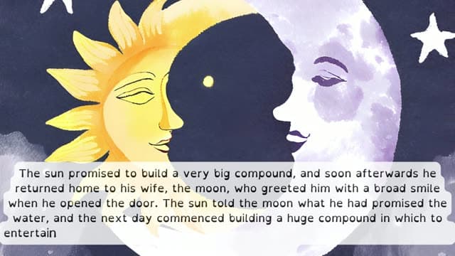 Cover illustration for THE SUN AND THE MOON