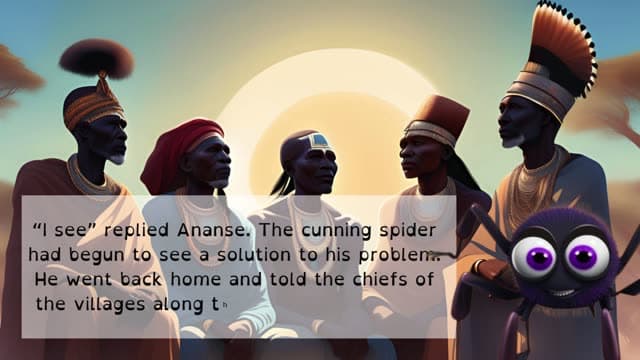 Cover illustration for ANANSE AND THE SEA TURTLE
