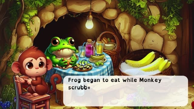 Cover illustration for FROG AND MONKEY
