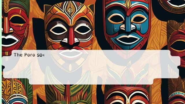 Cover illustration for Poro and Sande: The Secret Societies of Liberia